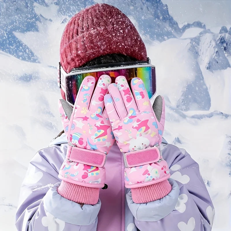 Guantes de esquí de invierno para niños | Cálidos y con diseños bonitos para los pequeños