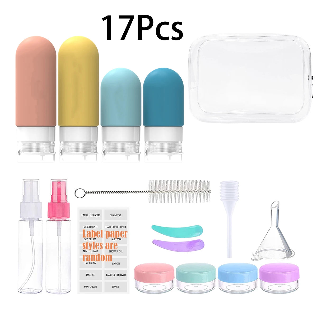 4 Pc Travel Bottles Set | Leak Proof Toiletry Containers