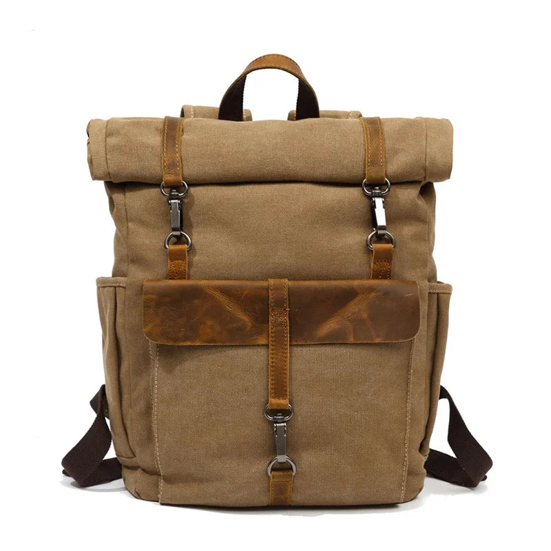 Customizable Men's Canvas Backpack | Large Capacity for Travel