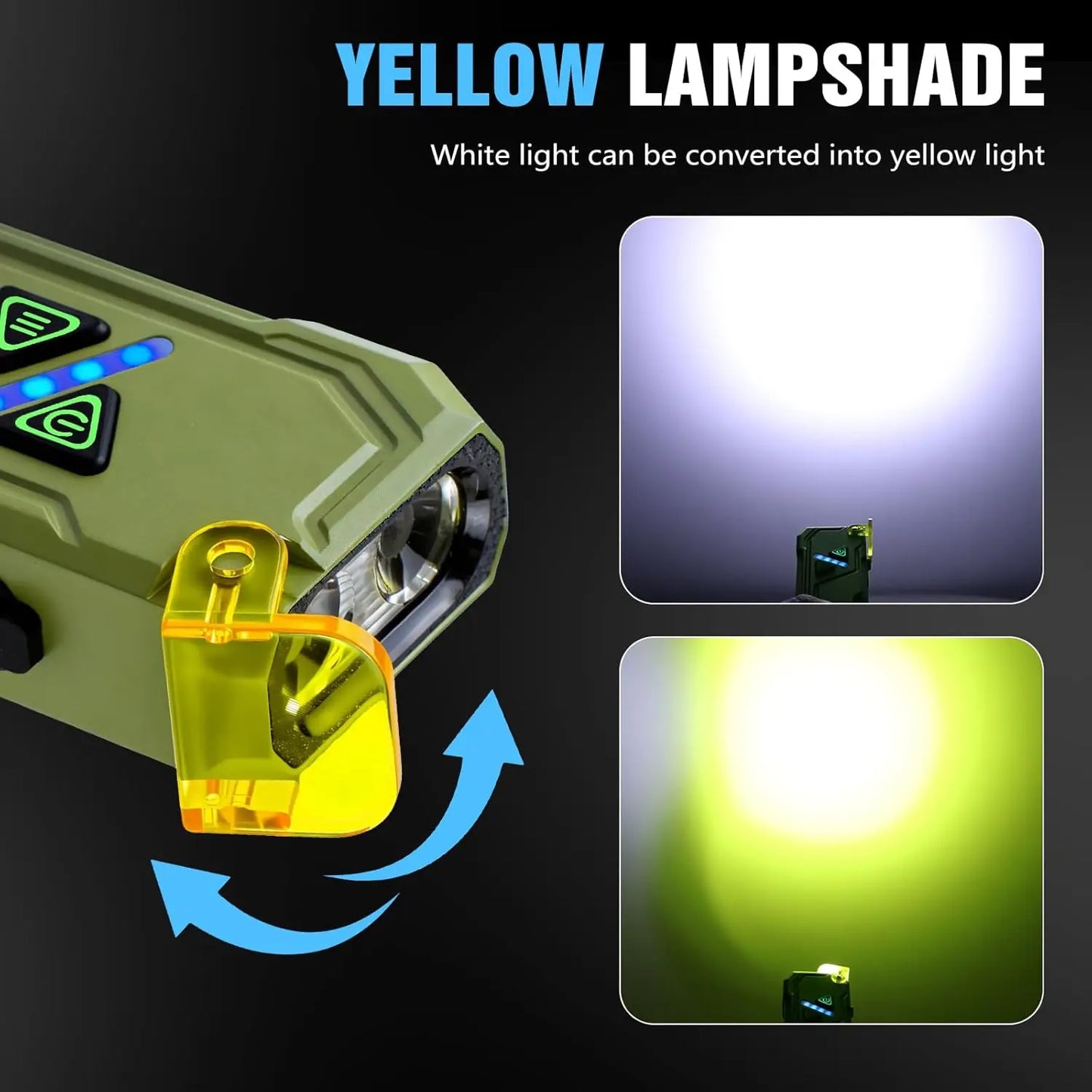 1000 Lumens RGB LED Flashlight | Rechargeable Magnetic Pocket Light