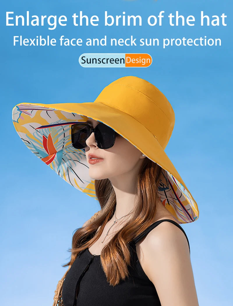 Women's Double-Sided Cotton Fisherman Hat | Sun Protection Hat
