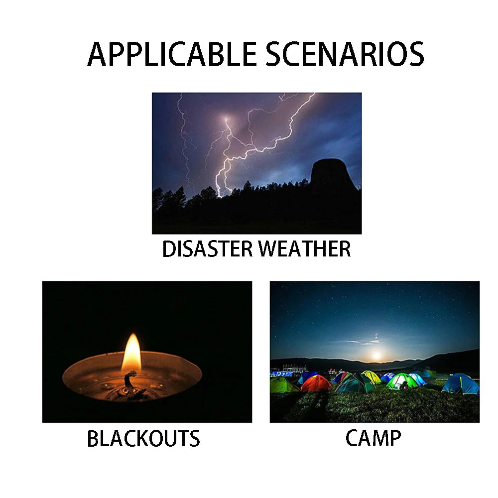2000 mAh Emergency Radio | Portable Solar Charging & LED Lights