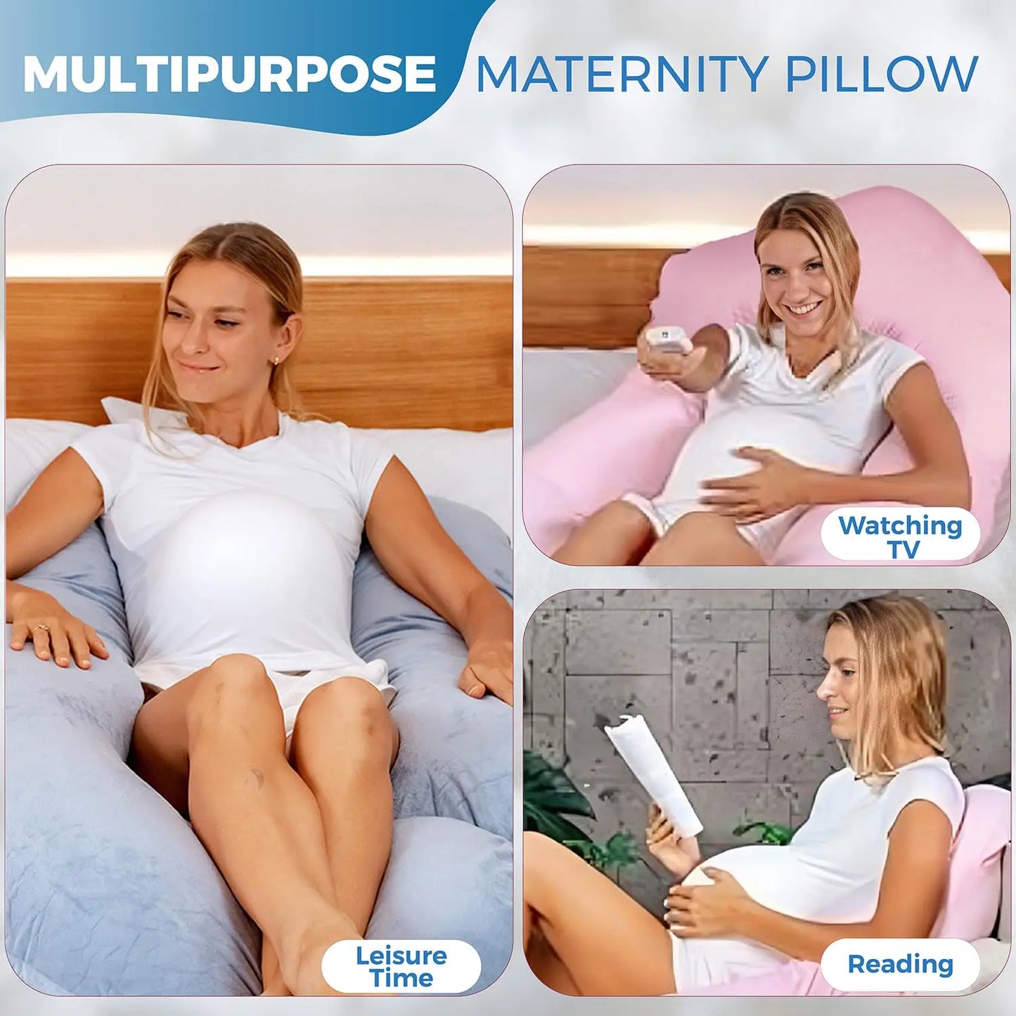 V C U Shaped Full Body Pregnancy Pillow for Ultimate Comfort