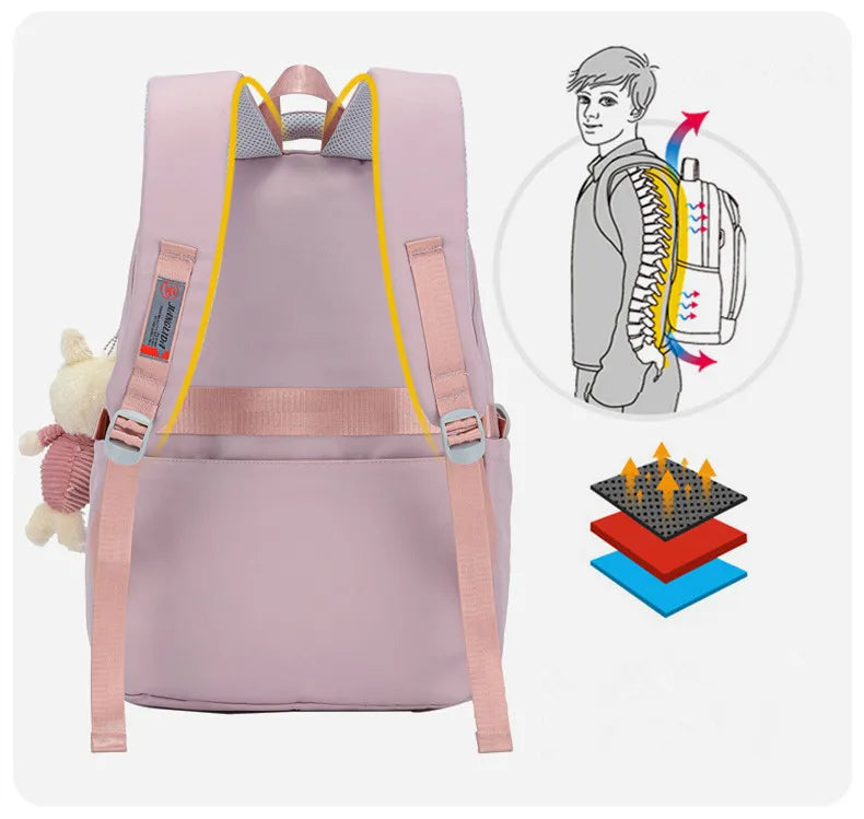 Stylish Pink School Backpack for Girls | Fashion Meets Functionality