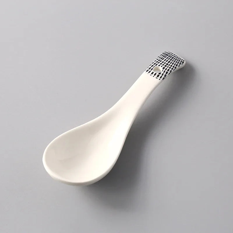Ceramic Multi-Function Spoon | Japanese Style Tableware for Kitchen