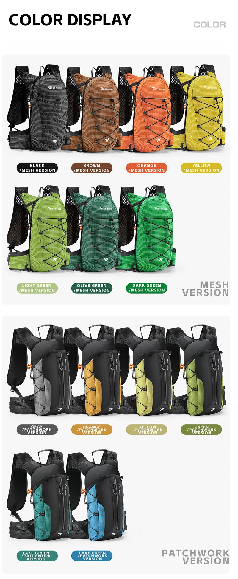 Mochila de hidratación ligera | Ideal para senderismo y ciclismo