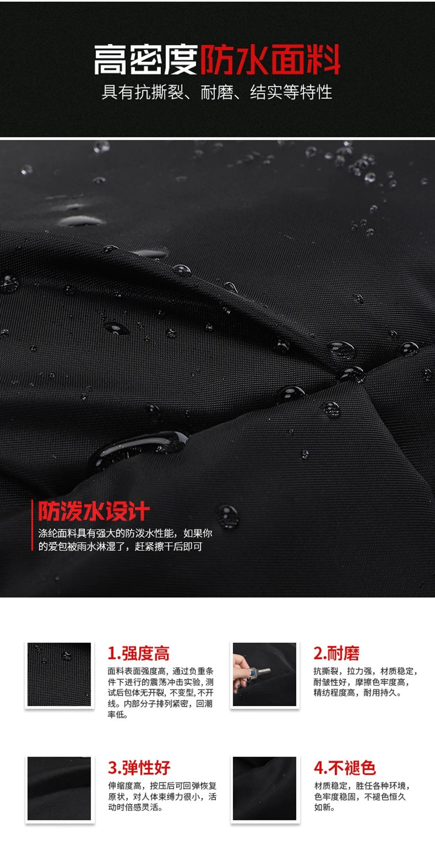 Cute Waterproof Men's Business Laptop Backpack with Cat Print