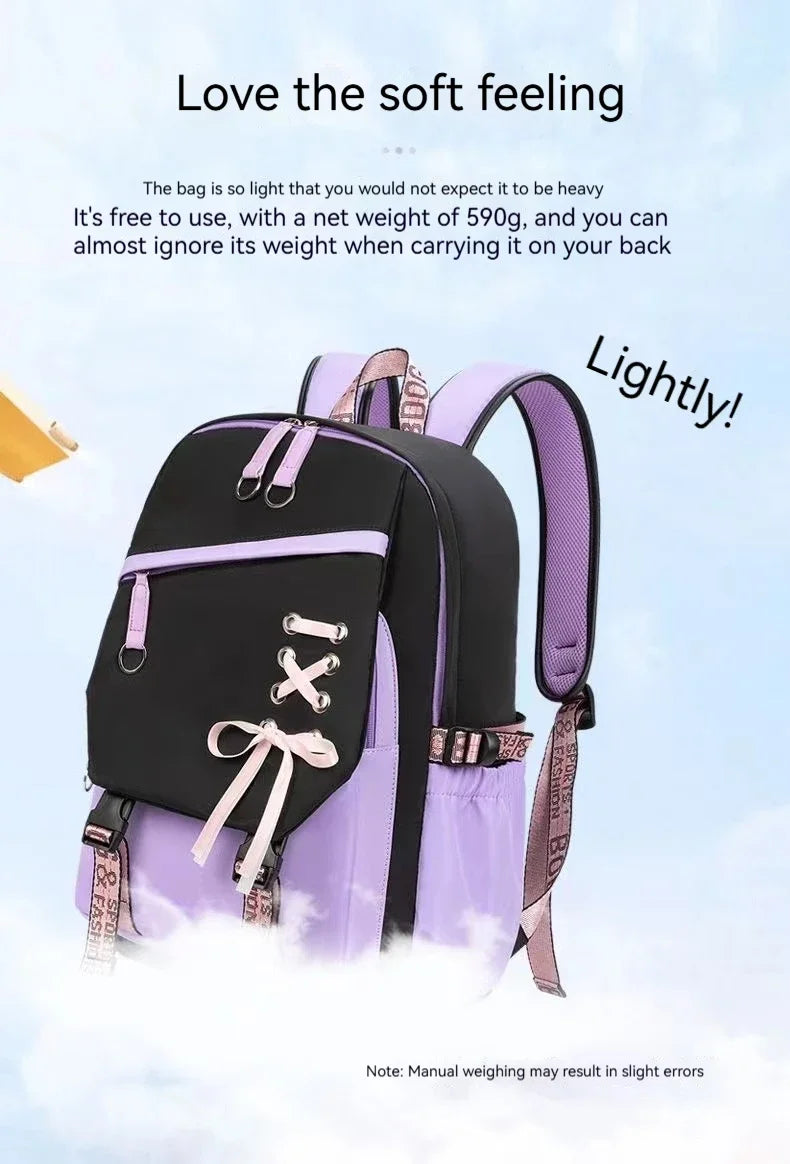Cute Nylon Schoolbag Backpack for Teenagers | Durable & Stylish