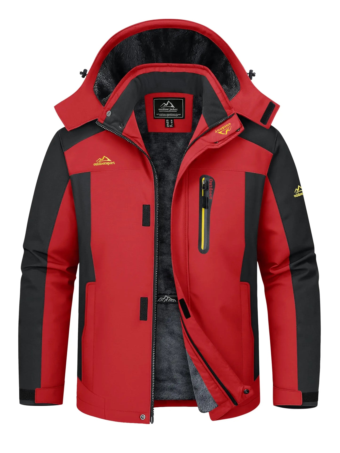 Men's Waterproof Winter Ski Jacket | Fleece Lined Snow Parka