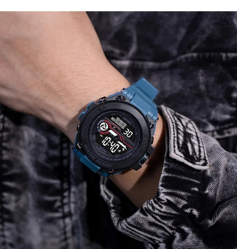 Men's Waterproof Sports Watch | Multifunctional Digital Military Design