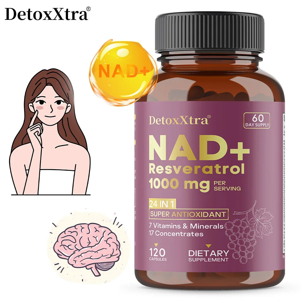 Powerful NAD+ Resveratrol Supplement | Boost Energy & Anti-Aging