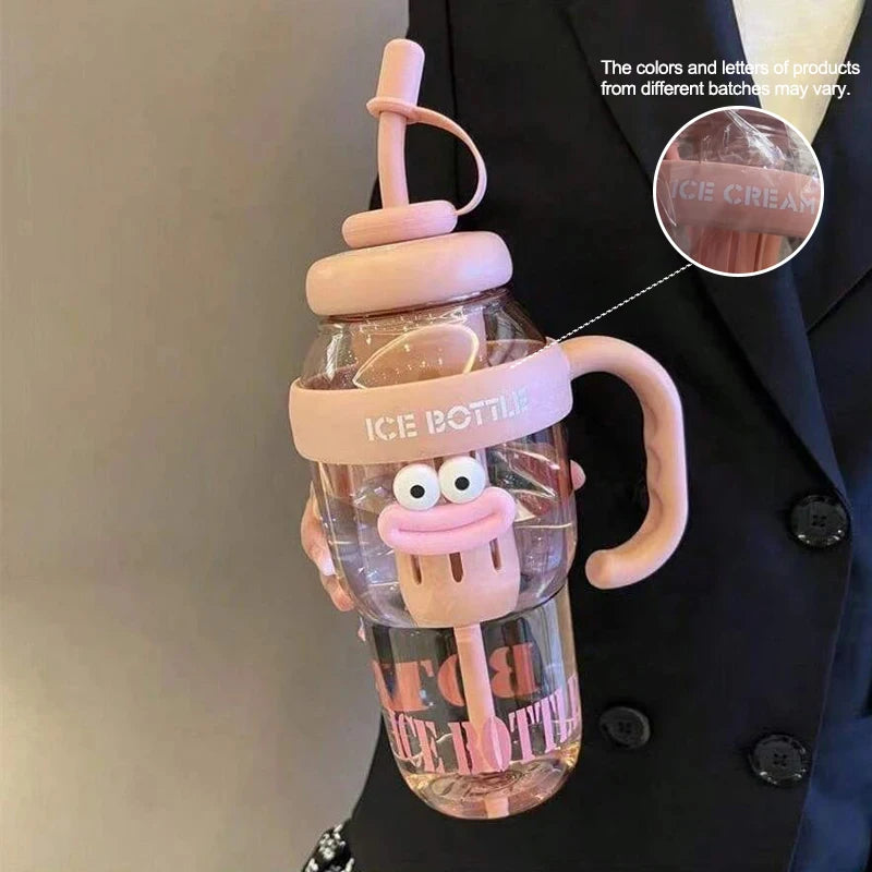 Stylish Large-Capacity Sports Water Bottle with Straw | Portable & Durable