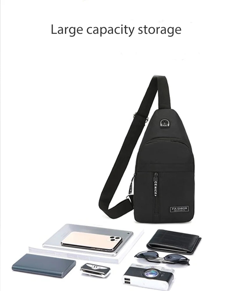 Men's Trendy Oxford Cloth Crossbody Bag | Portable Shoulder Bag