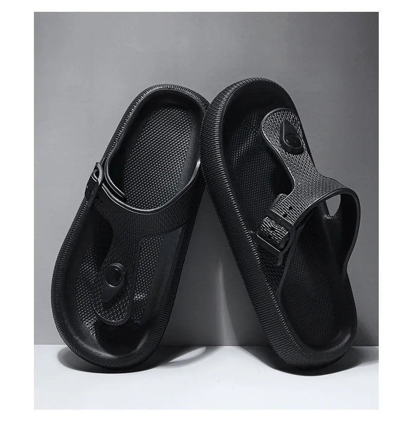 Men's Adjustable Buckle Flip Flops | Summer Beach Sandals