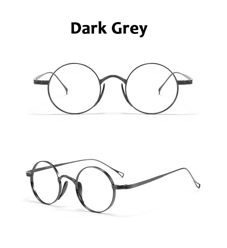 Ultra-Light Titanium Round Glasses Frames | Retro Unisex Eyewear