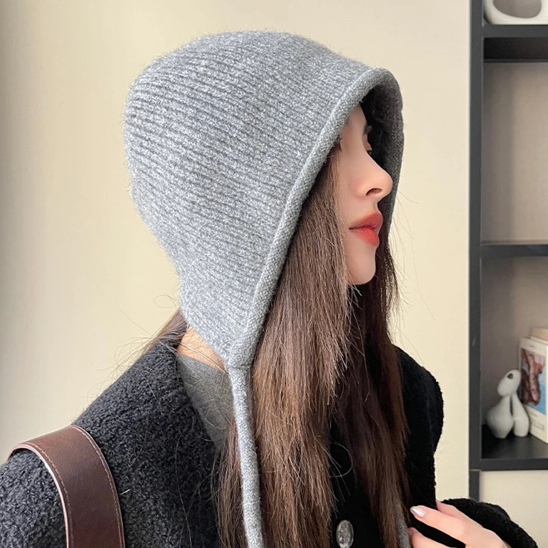 Women's Cute Knitted Earflap Beanie | Cozy Winter Warm Hat