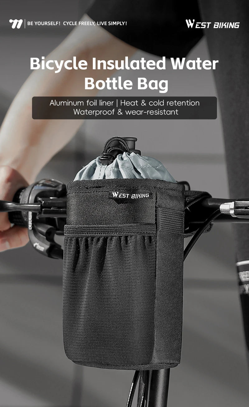 Bicycle Handlebar Bag | Water Bottle Carrier & Insulation Bag