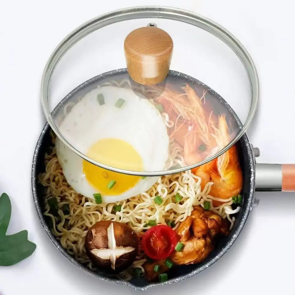 Olla para leche antiadherente con tapa y boquilla para verter | Perfecta para cocinar