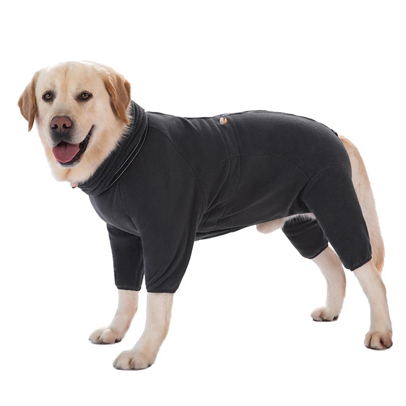 Warm Fleece Overalls for Dogs | Soft Winter Jumpsuit