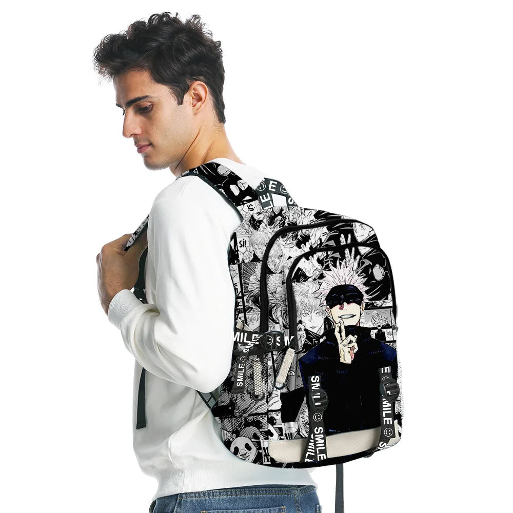 Anime-Inspired School Backpack | Trendy Laptop Bag for Teens