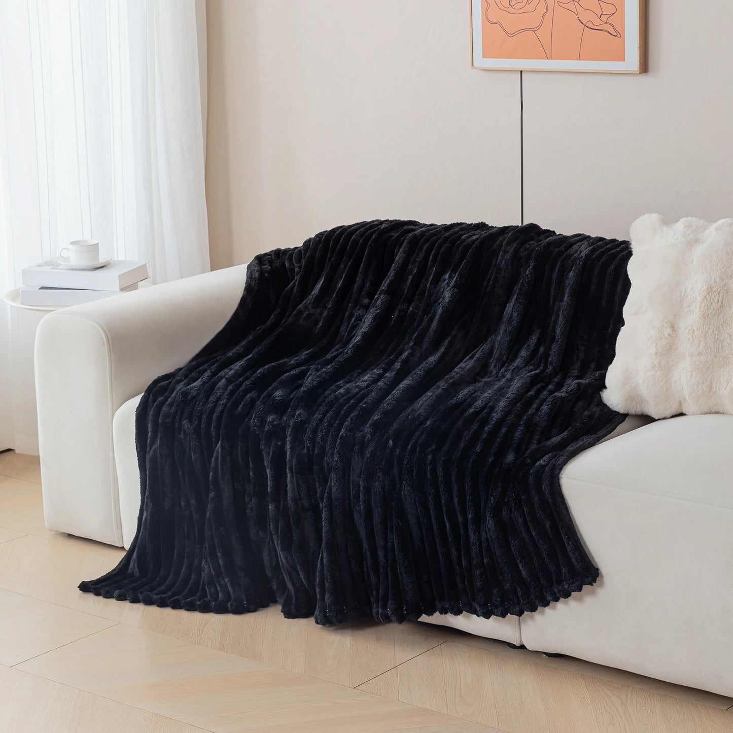 Thick Warm Flannel Blanket | Cozy Fleece Throw for All Seasons