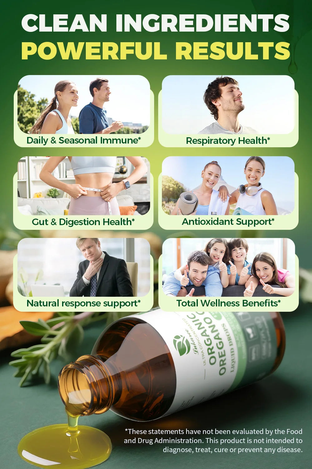 4-in-1 Oregano Oil Drops with Turmeric & Vitamin E | Immune Support