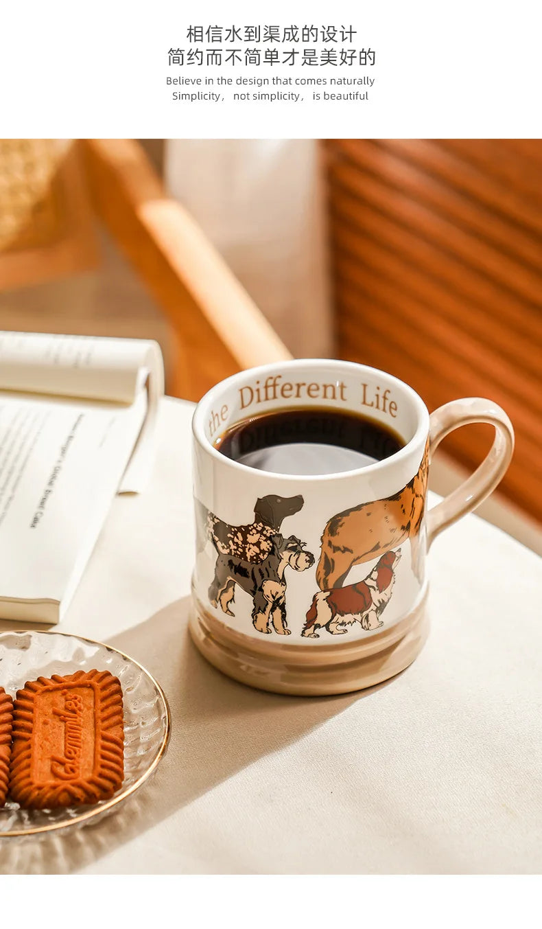 Cute Puppy Ceramic Mug | High Aesthetic Gift for Dog Lovers
