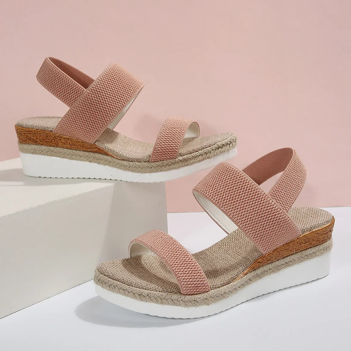 Stylish Women's Wedge Heeled Platform Sandals for Summer Comfort