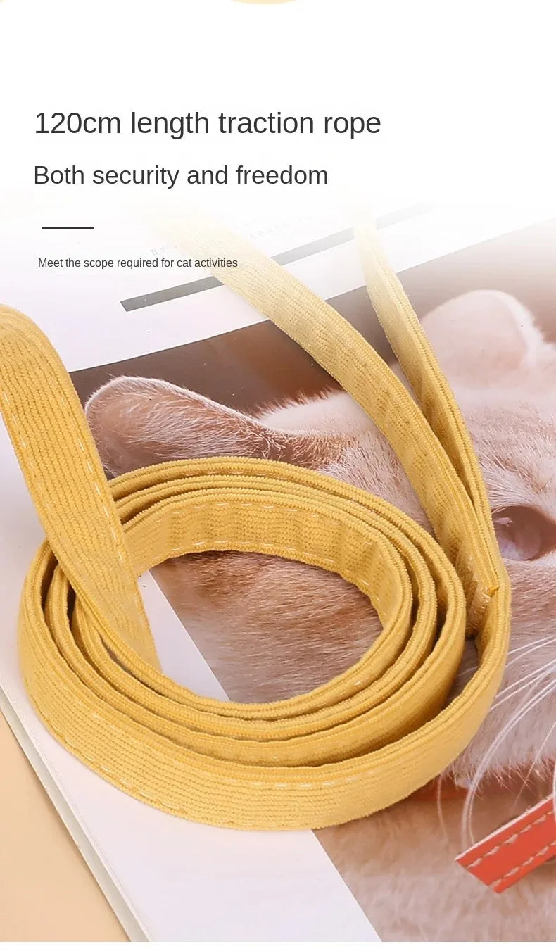 Cute Cartoon Bee Cat Harness & Leash Set for Small Pets