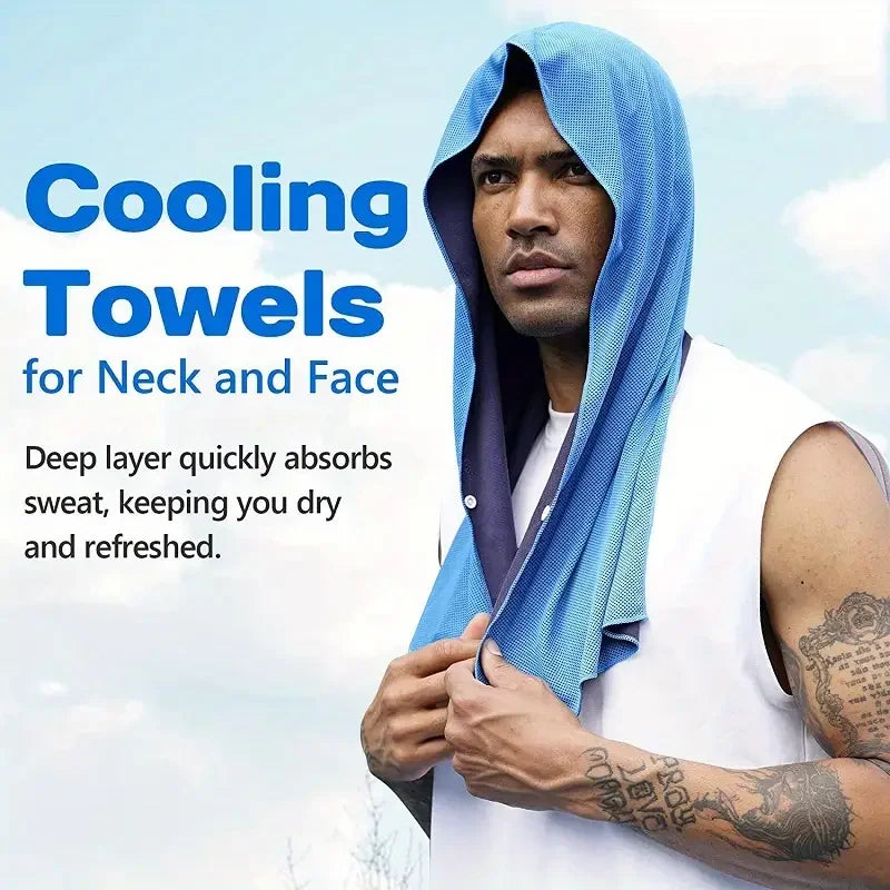 Cooling Hoodie Towel for Beach, Gym, and Sun Protection