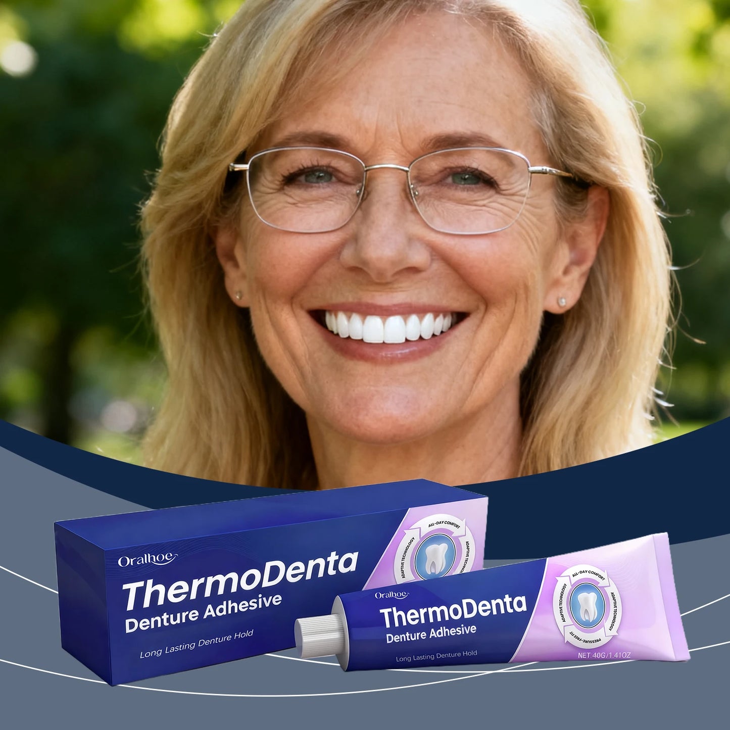 Denture Adhesive Cream | Natural Fit & Long-Lasting Secure Hold