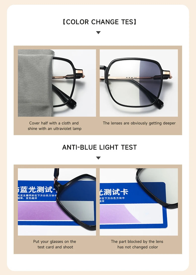 Elegant Photochromic Anti-Blue Light Glasses for Every Occasion