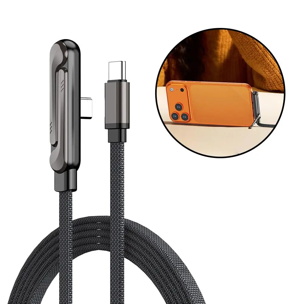 240W PD 2-in-1 Foldable Phone Holder & Fast Charging Cable