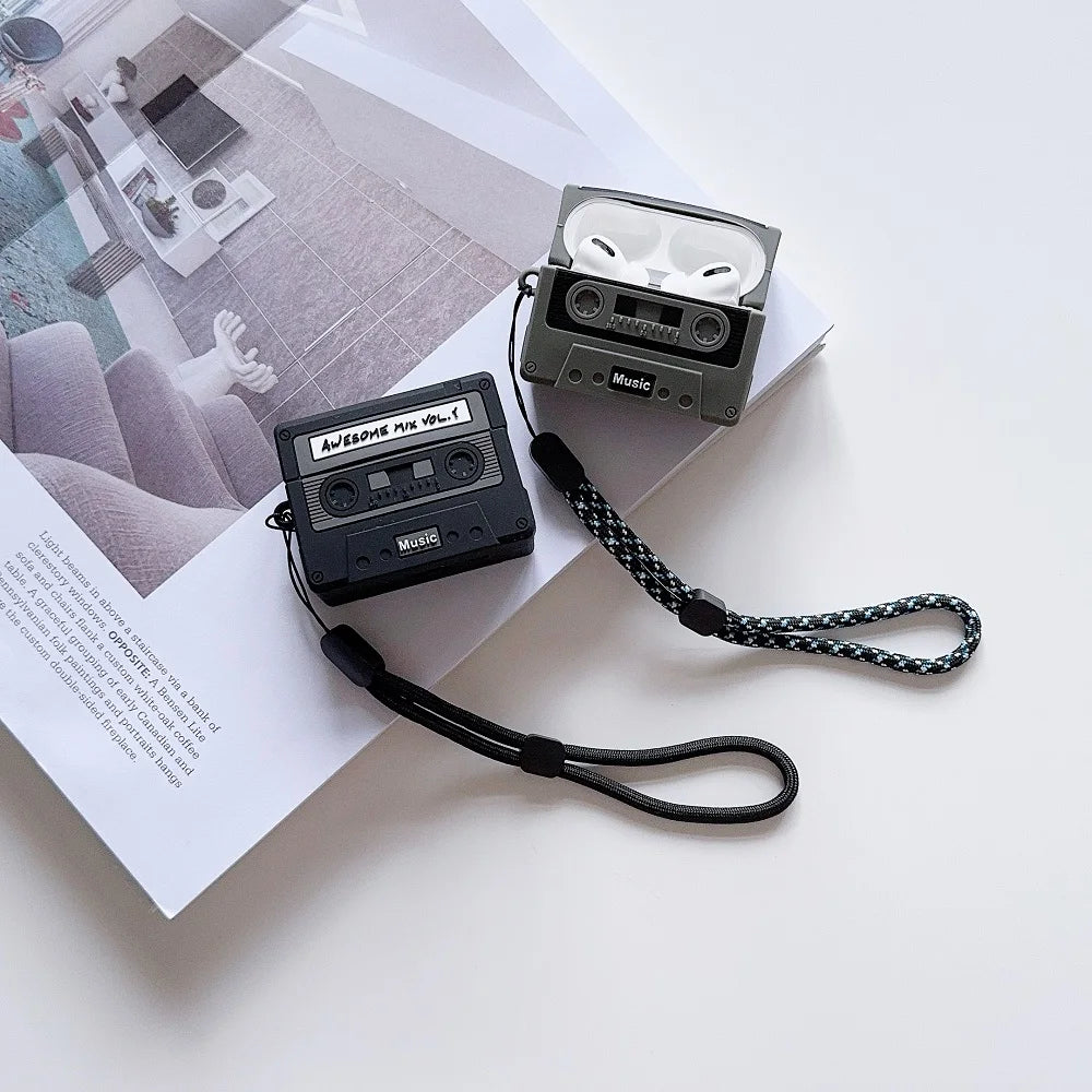 Funny Classic Tape Style Protective Case for AirPods Pro 2
