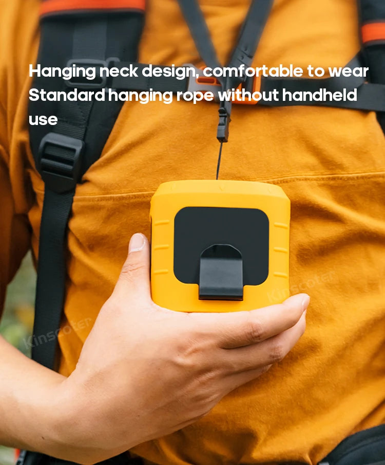8000mAh Outdoor Waist Fan | Portable Bladeless Neck Fan with Lights