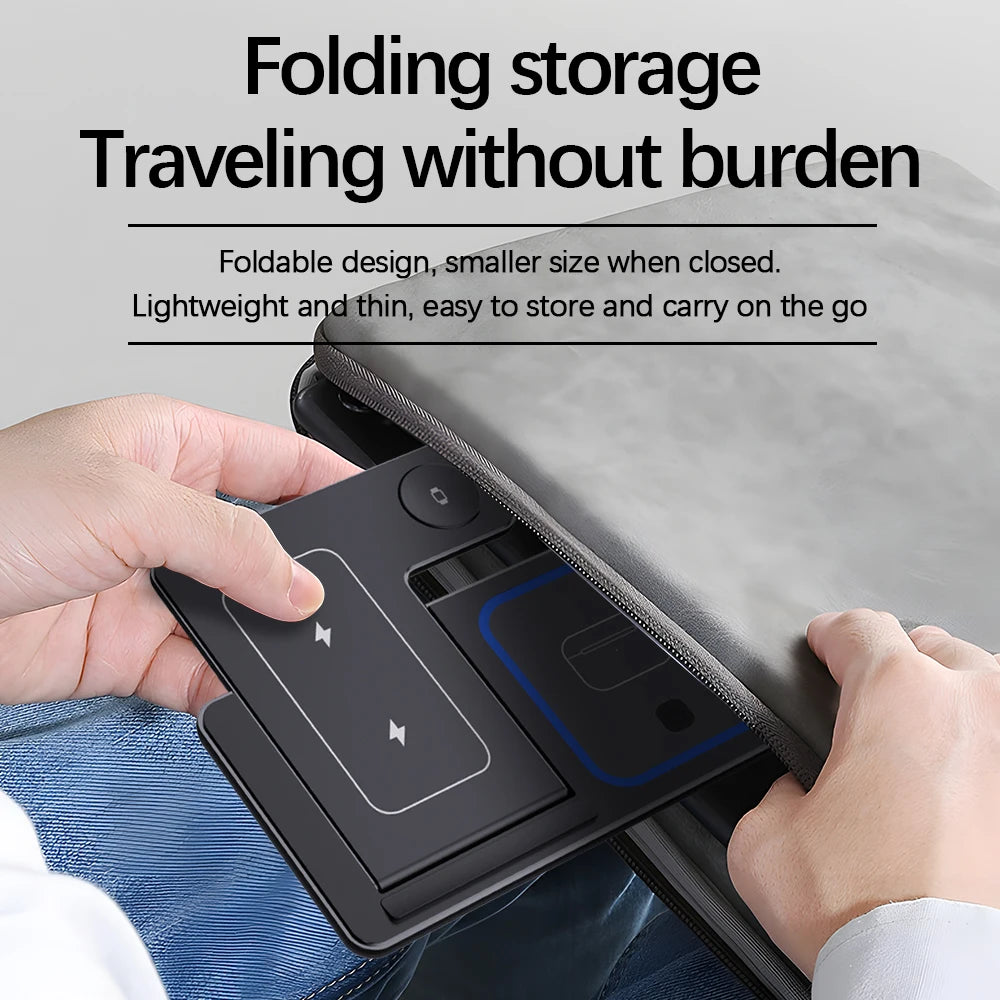 30W Foldable 3-in-1 Wireless Charging Station | Fast Qi Charger