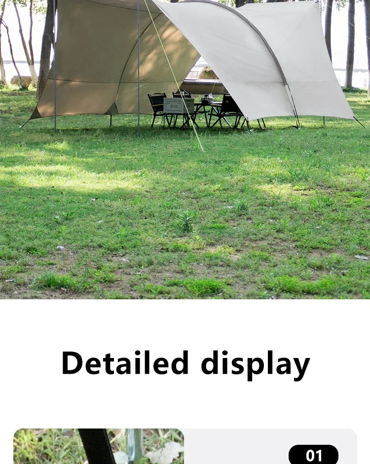 Portable Waterproof Car Awning Tent | UV Sun Shelter for Camping