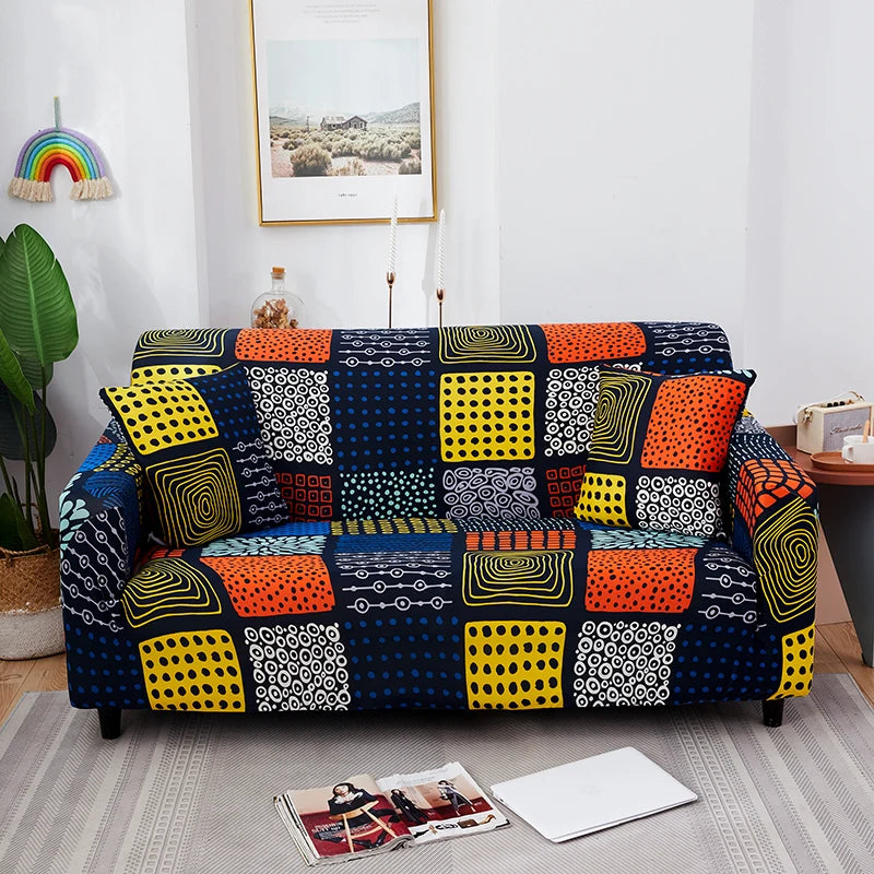 Elastic Living Room Sofa Covers | Dustproof & Machine Washable