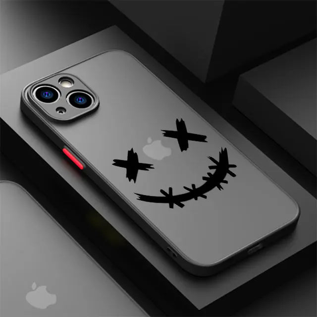 Clear Matte Smiling Devil Phone Case | Shockproof Luxury Cover