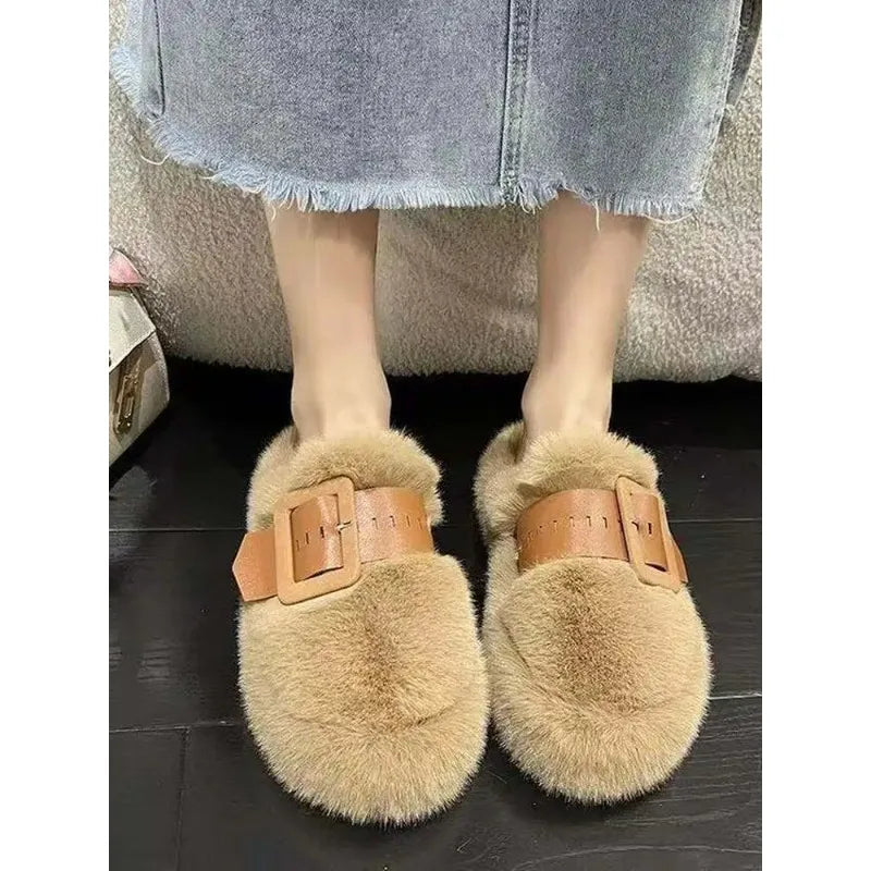 Cozy Women's Plush Winter Slippers | Anti-Slip Comfort Shoes