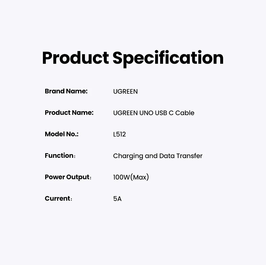 Fast Charge USB C Cable for Efficient Charging & Data Sync