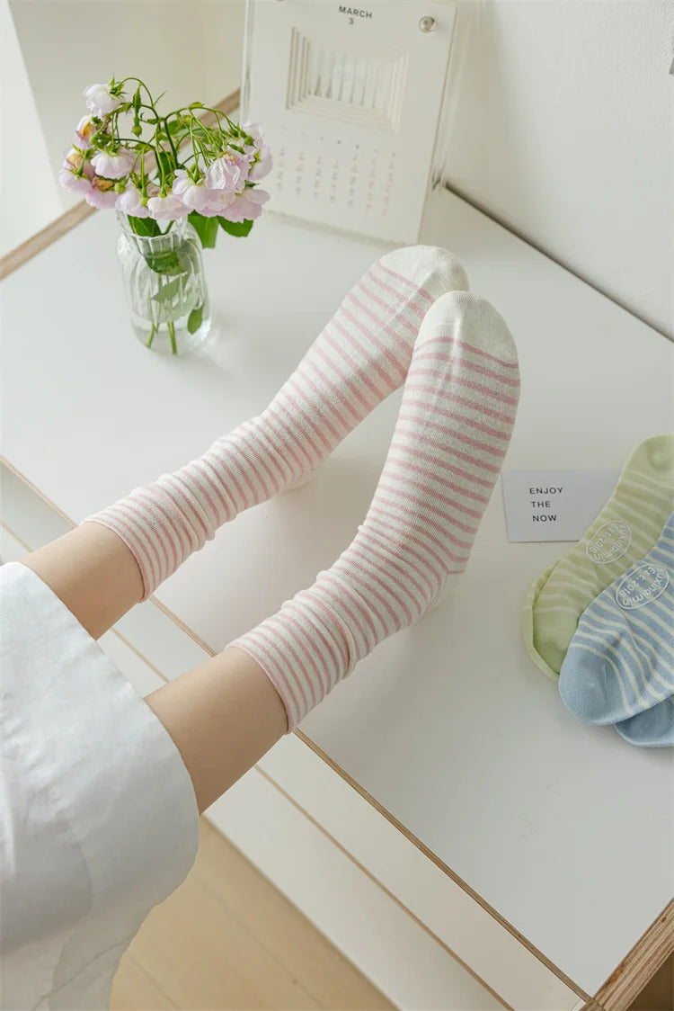 Casual Striped Women's Socks | Trendy Harajuku Streetwear