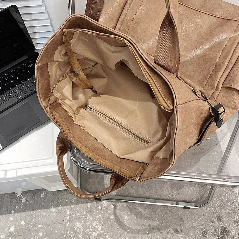 Stylish PU Leather Women's Backpack | Spacious Travel Companion