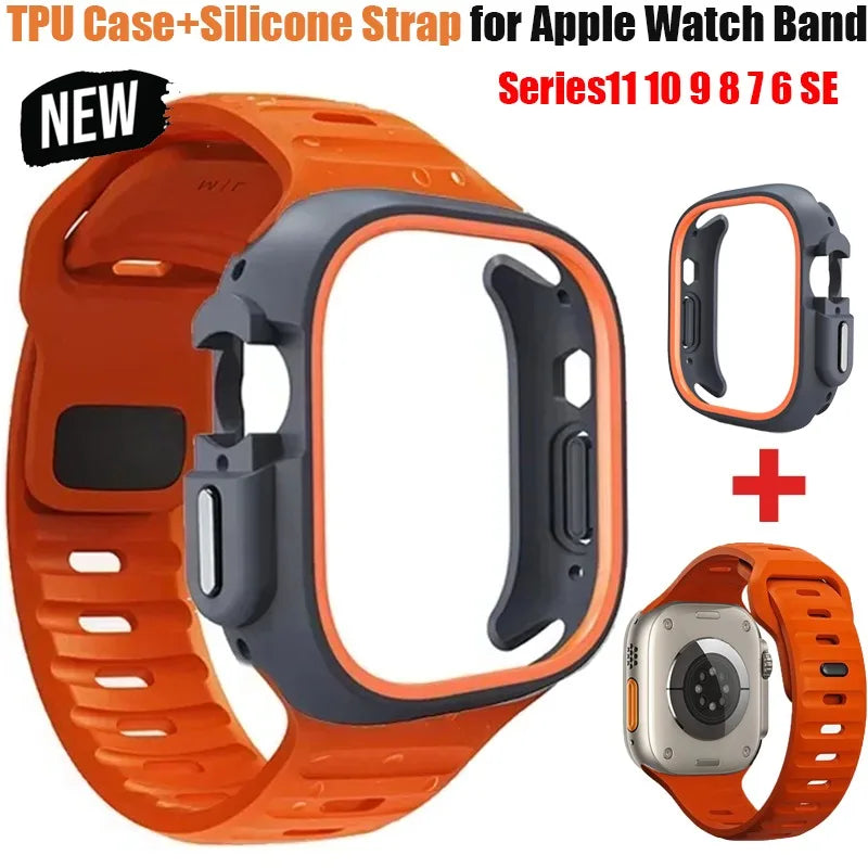 Versatile TPU Case & Silicone Strap for Smartwatches