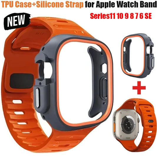 Versatile TPU Case & Silicone Strap for Smartwatches