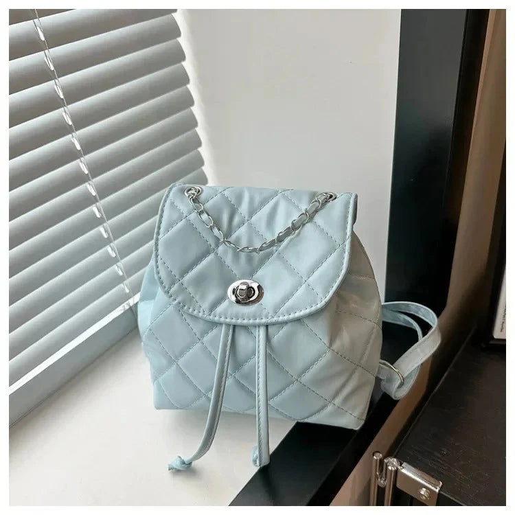 Bolso de hombro informal de verano con diseño de cuadros y gran capacidad