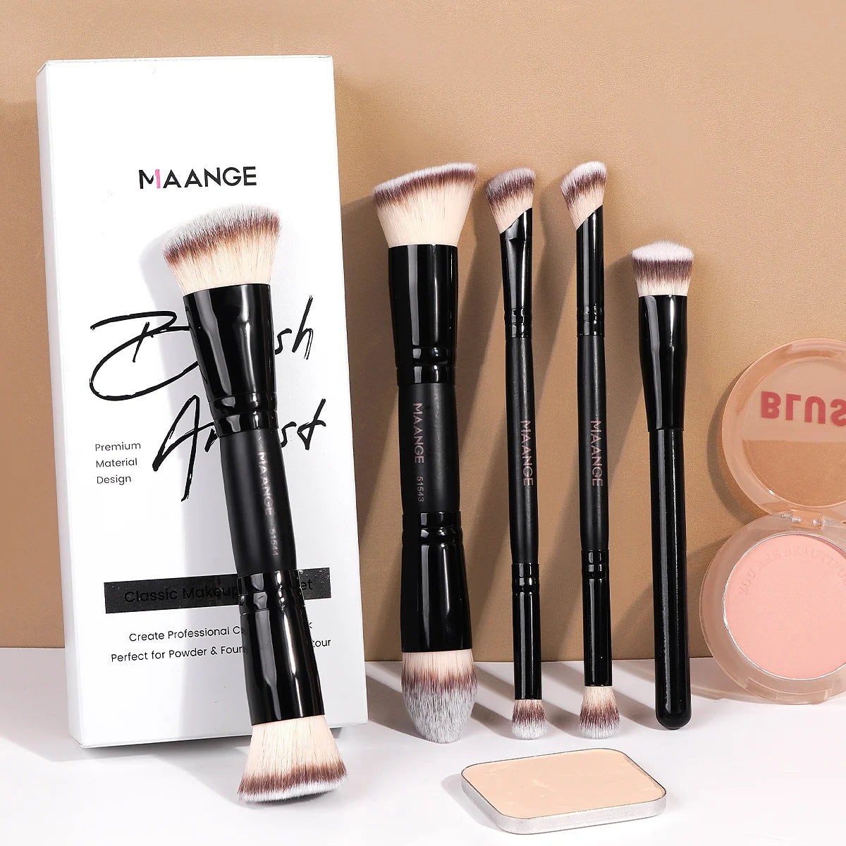 5pcs Makeup Brush Set | Essential Brushes for Stunning Beauty Looks