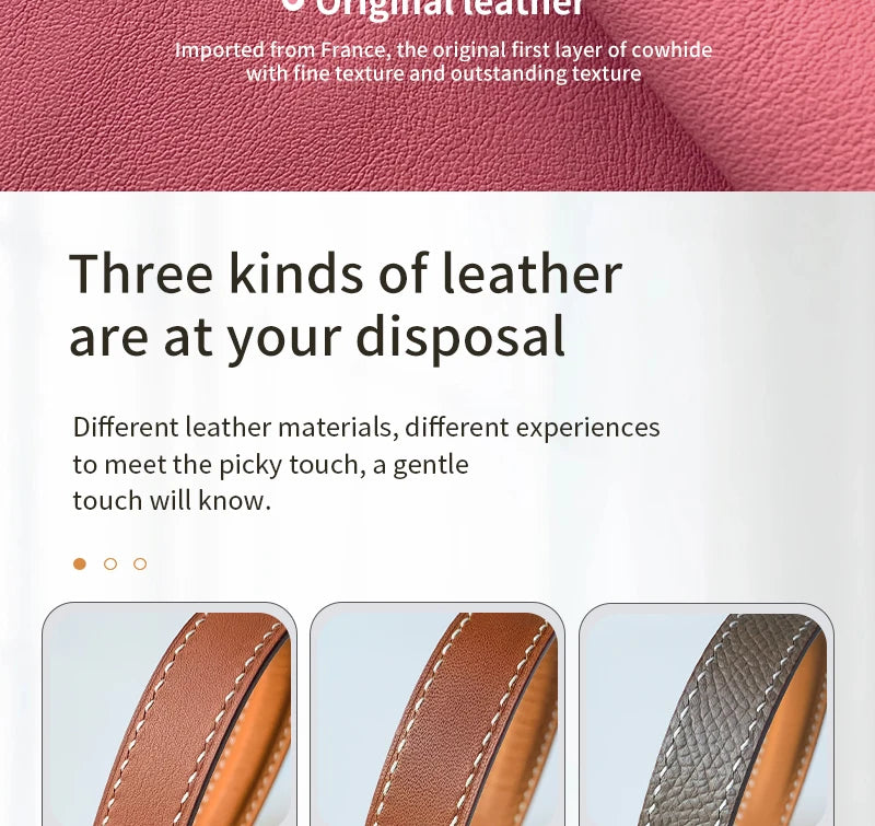 Stylish Double Tour Leather Watch Band for Women | 42mm & 41mm