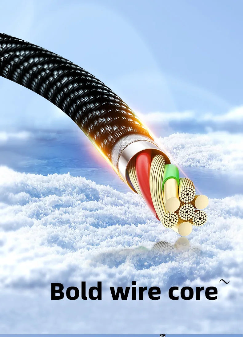 Ultra-Fast Charge Cable | 6A 120W USB A to Type C Data Cord