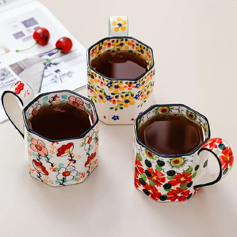 Retro Flower Mug | Stylish Ceramic Coffee & Tea Cup for All Occasions